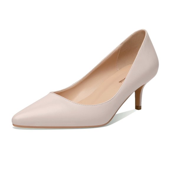 Petit Cadeau Shoes - Petit Cadeau Valerie - Comfy Kitten Heel Pumps with 2.5" Heels. Cream Color NEW!